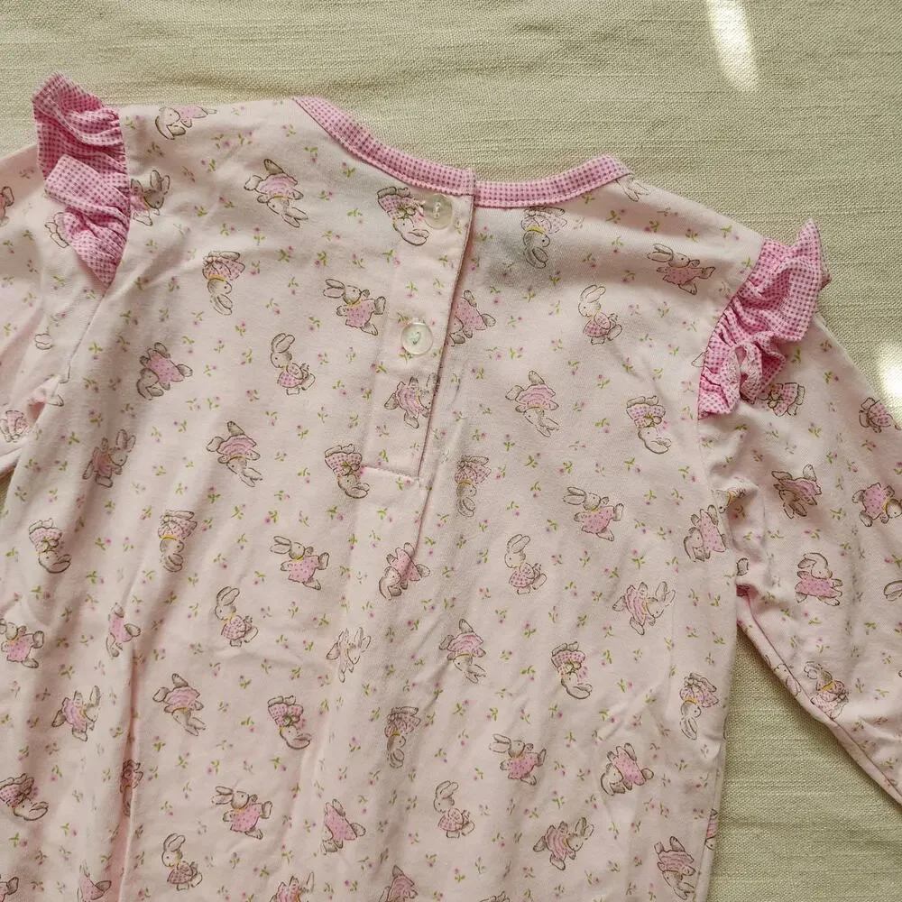 Vintage Bunnies Pink Pjs/Bodysuit 24 months